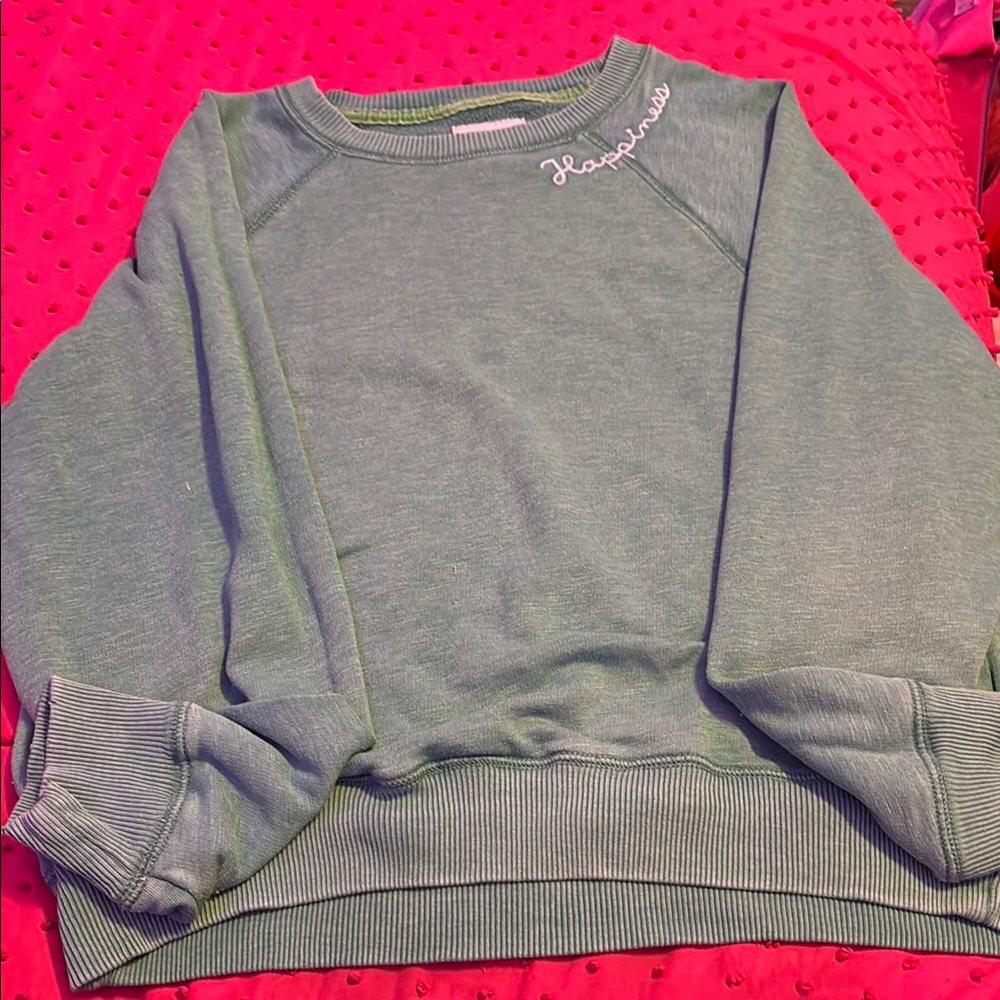 American Eagle Outfitters Green Crew Neck Sweater Soft Fabric